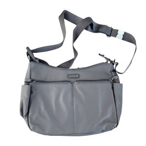 BAGGALLINI West Village Hobo Messenger Crossbody Purse Bag Gray New With Tags!